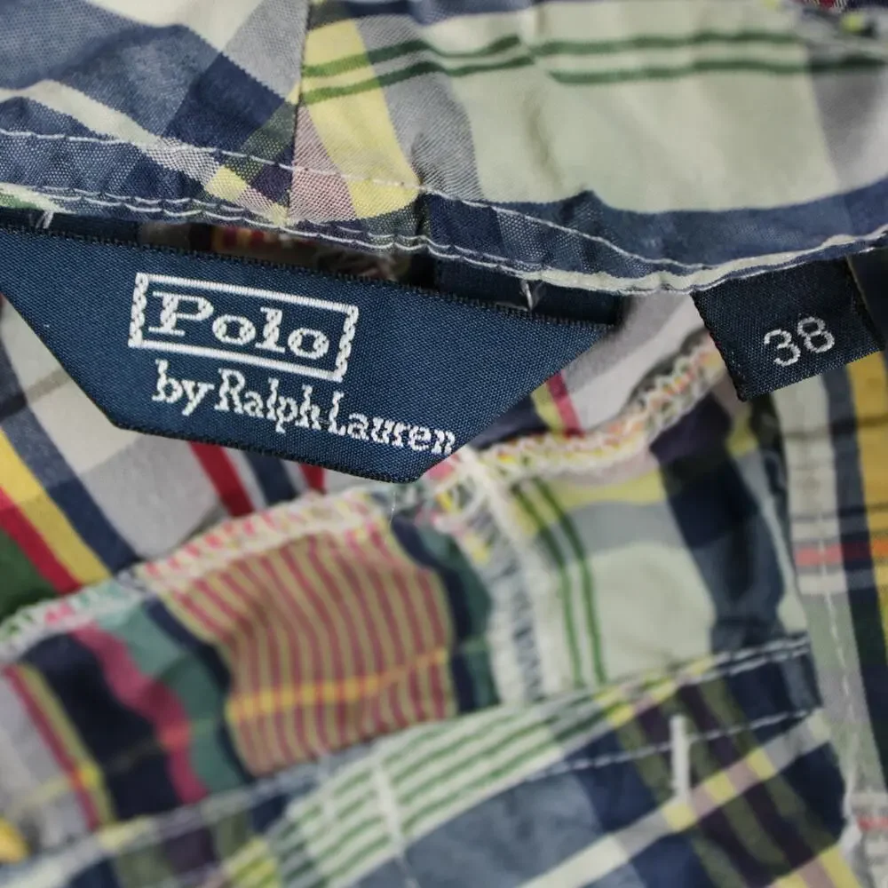 Polo Ralph Lauren Madras Patchwork Shorts Mens 38 Multicolor Cotton - Picture 6 of 9